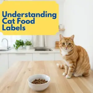 Cat with bowl on the table